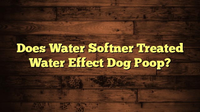 Does Water Softner Treated Water Effect Dog Poop?