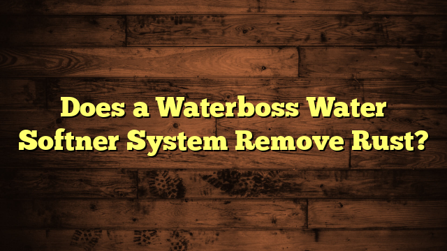 Does a Waterboss Water Softner System Remove Rust?
