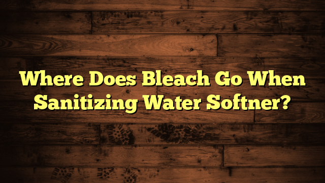 Where Does Bleach Go When Sanitizing Water Softner?