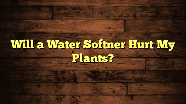 Will a Water Softner Hurt My Plants?