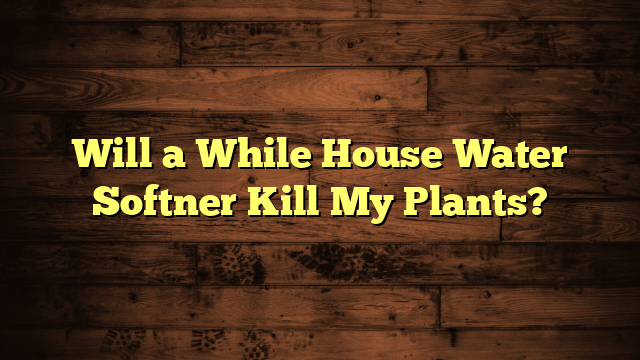 Will a While House Water Softner Kill My Plants?