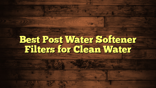 Best Post Water Softener Filters for Clean Water