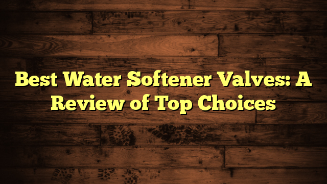 Best Water Softener Valves: A Review of Top Choices