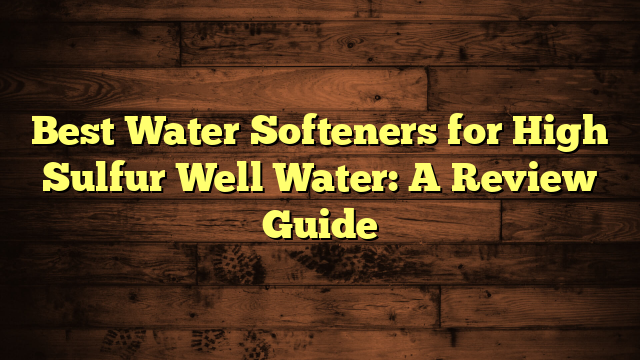 Best Water Softeners for High Sulfur Well Water: A Review Guide