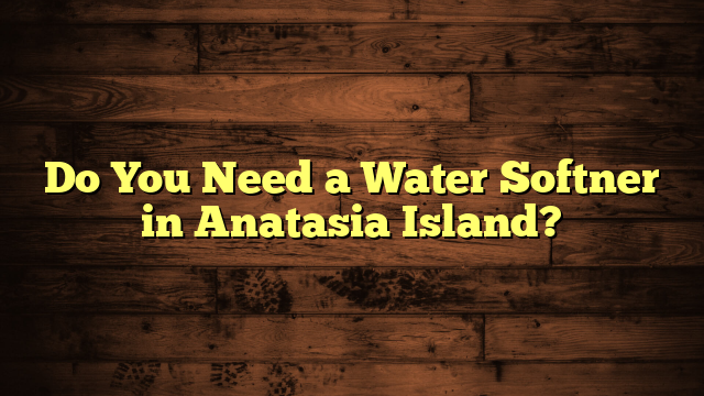 Do You Need a Water Softner in Anatasia Island?