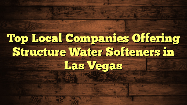 Top Local Companies Offering Structure Water Softeners in Las Vegas