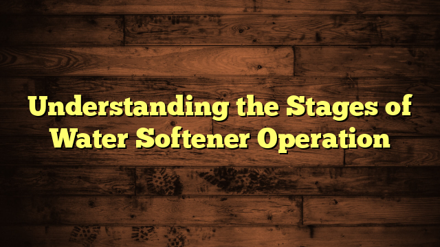 Understanding the Stages of Water Softener Operation