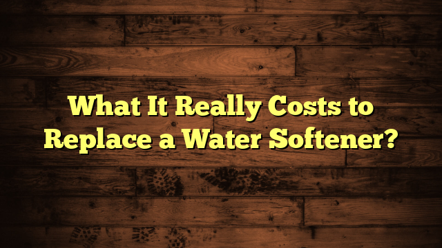 What It Really Costs to Replace a Water Softener?