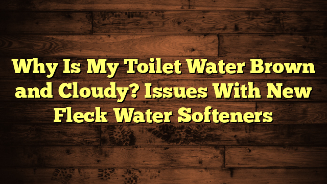 Why Is My Toilet Water Brown and Cloudy? Issues With New Fleck Water Softeners